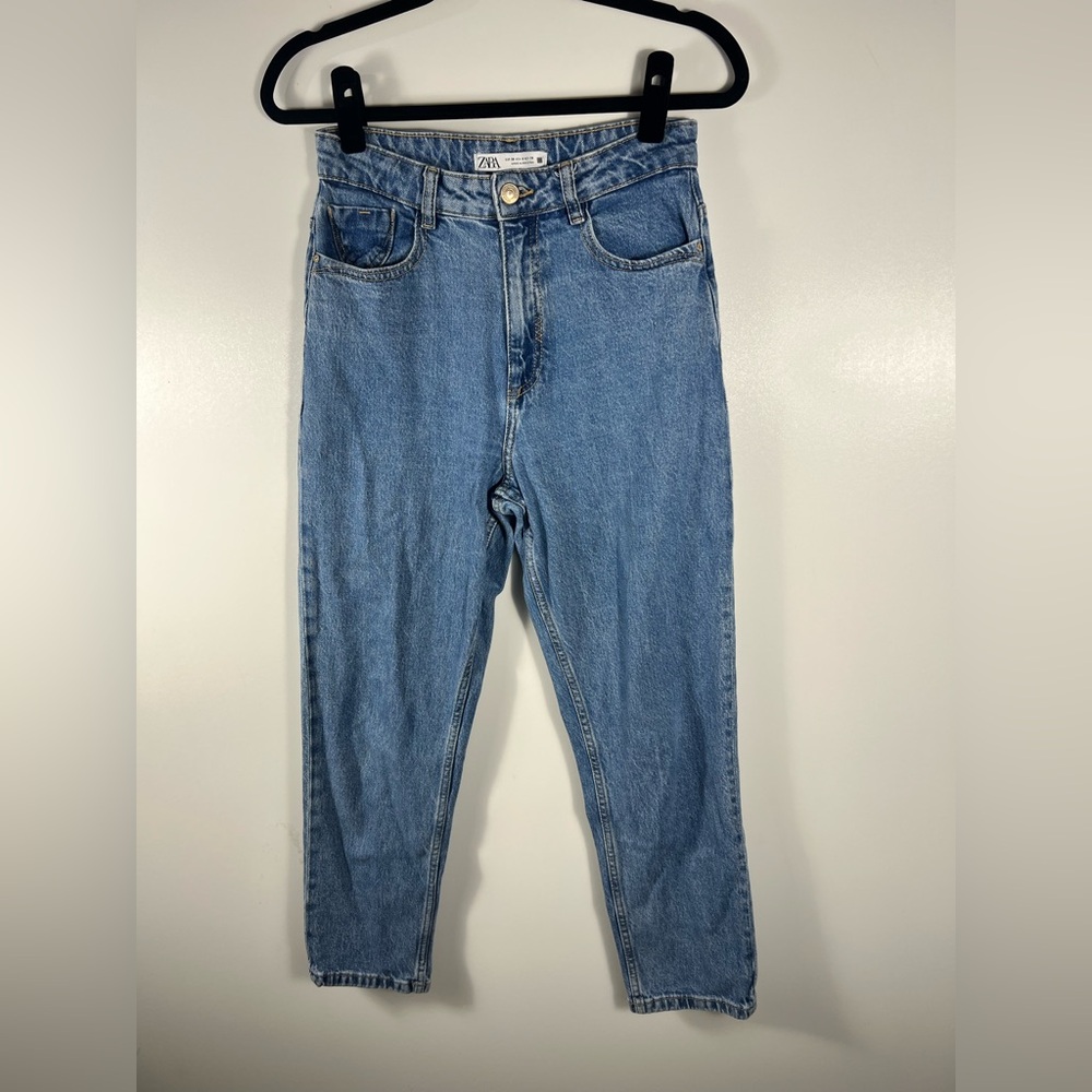 Zara Mom Fit Ankle Jeans Sz 6 - Picture 3 of 11